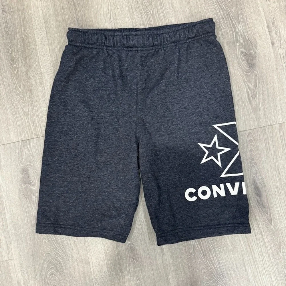 Converse Sweatpants Youth XL Blue Heather Logo Joggers Pull-On Athletic‎